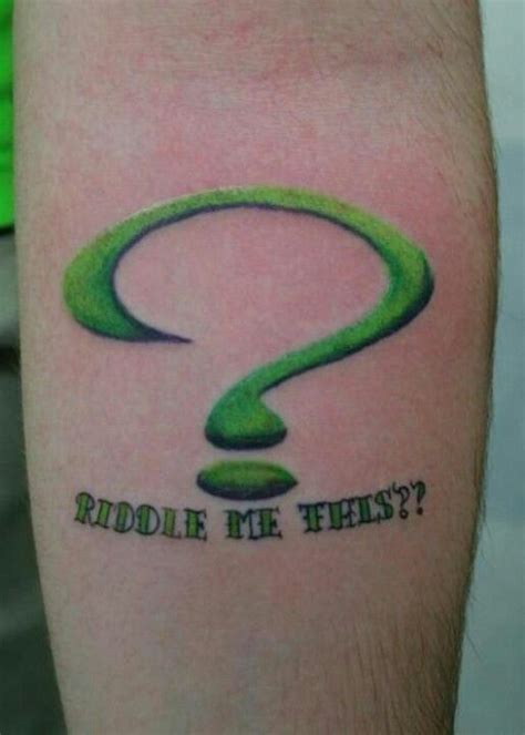 question mark tattoo meaning|riddler question mark tattoo.